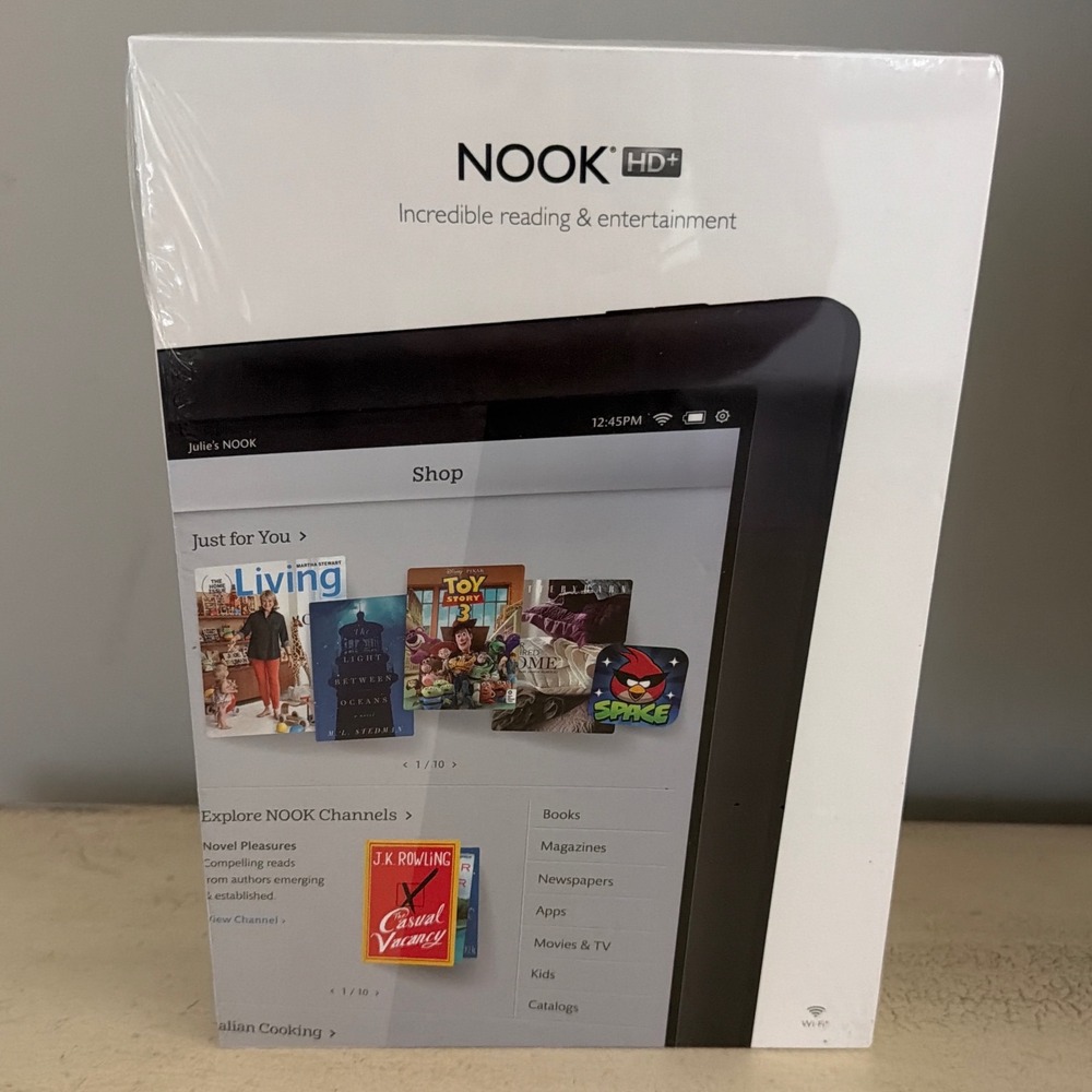 Barnes & Noble Nook HD+ 9" Tablet 32GB Wi-Fi Black BNTV600 New Sealed